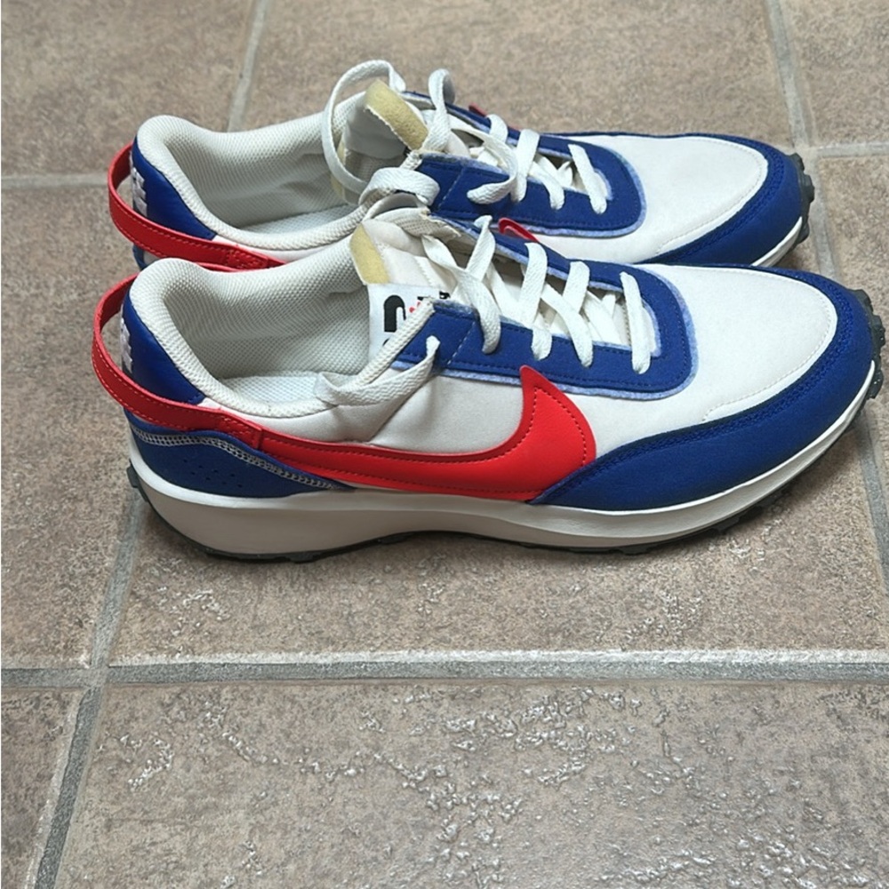 Nike White, Red, and Blue Athletic Shoes
